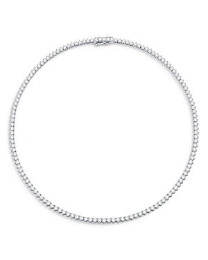 Shop Bloomingdale's Certified Diamond Tennis Necklace In 14k White Gold, 10.0 Ct. T.w.
