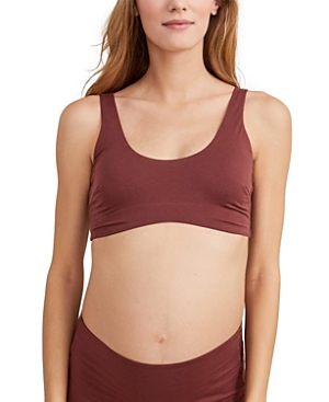 Hatch Collection The Maternity Wireless Bralette In Burgundy