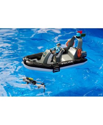  1/16 RAM Police Pickup Truck with Trailer & Boat 5-7 - Ages 5-7