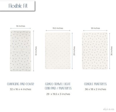 Waterproof Changing Pad Cover | Cradle Sheet Set