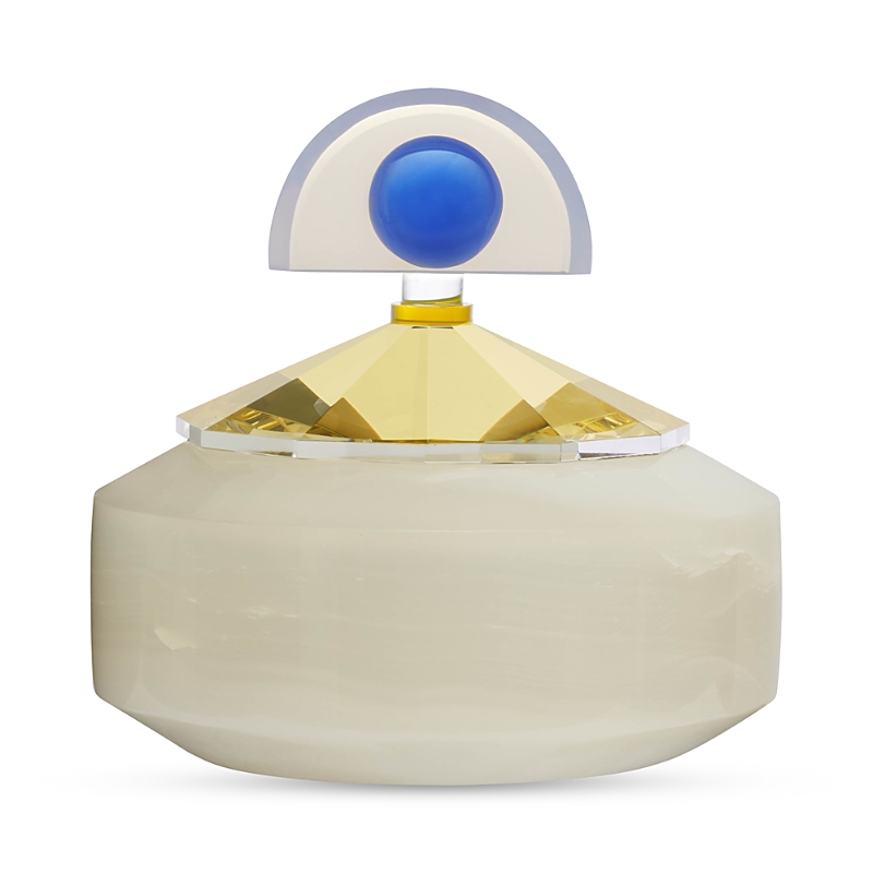 Reflections Copenhagen White Blueberry Onyx And Crystal Bonbonniere In Multi