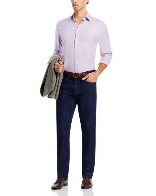 Stretch Denim Straight Fit Jeans