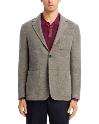Textured Jersey Knit Casual Sport Coat