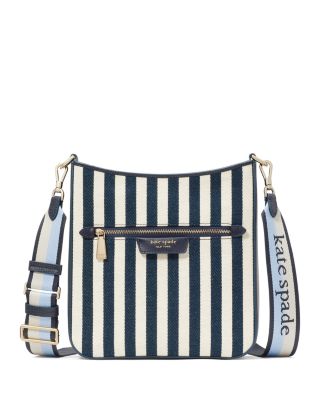 kate spade new york - Hudson Striped Canvas Fabric Messenger Crossbody