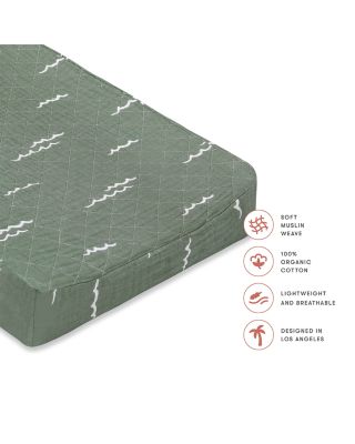 Quilted Changing Pad Cover in GOTS Certified Organic Muslin Cotton
