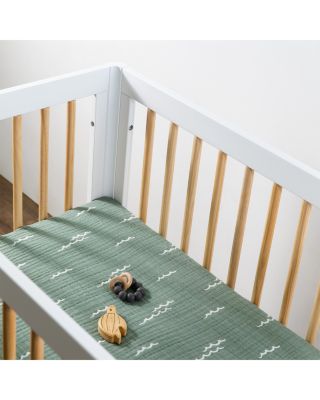 Mini Crib Sheet in GOTS Certified Organic Muslin Cotton