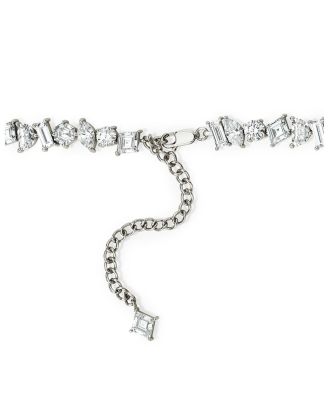  Illuminate Choker Necklace in 14K White Gold, 35.75ctw Mixed Shaped Lab Grown Diamonds, 15.5"