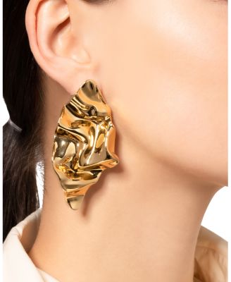 Crumpled Large Post Earrings