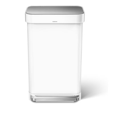 55 Liter Rectangular Liner Rim Kitchen Trash Can with Liner Pocket
