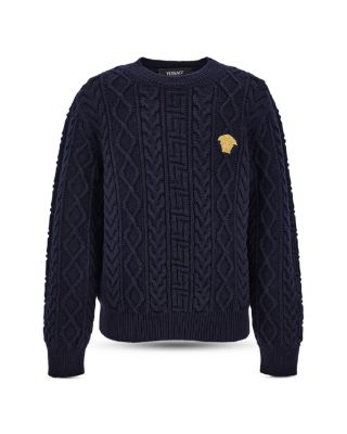 Versace - Boys' Cable Mix Knit Sweater - Little Kid, Big Kid