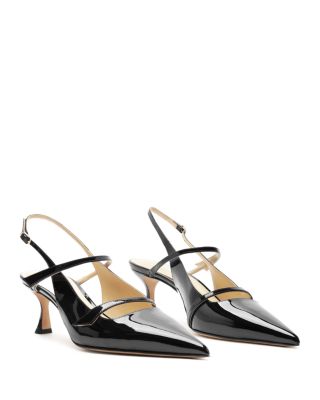 Women's Tita Pointed Toe Mid Heel Slingback Pumps