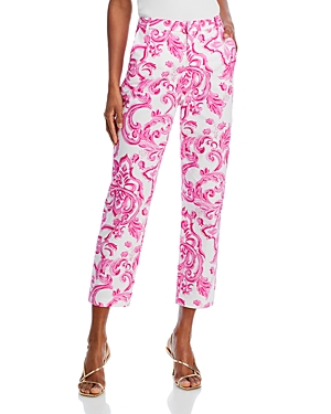 Shop L Agence L'agence Ludivine Trousers In White/pink