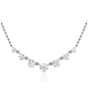 Linked Lab-Grown Diamond Tennis Necklace, .85ctw Round Brilliant Lab Grown Diamonds