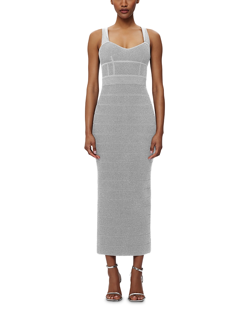 Herve Leger Textured Lurex Sweetheart Gown