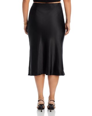 Satin Midi Slip Skirt - Exclusive