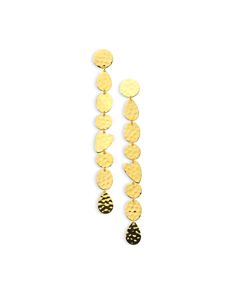 Ippolita Classico Crinkle Linear Drop Earrings In Gold