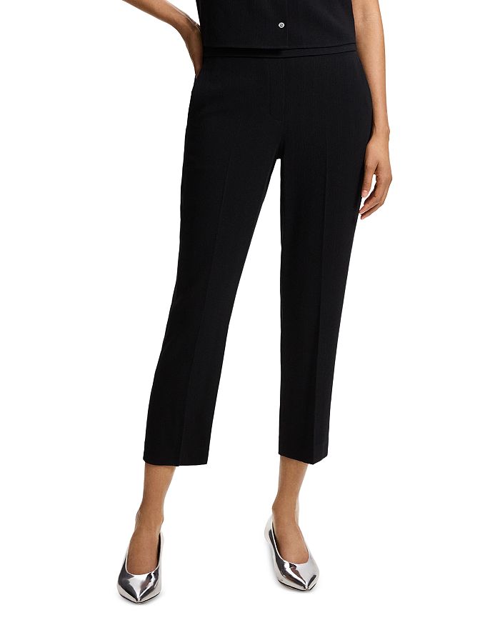 Theory Treeca Cropped Pull On Pants In Black