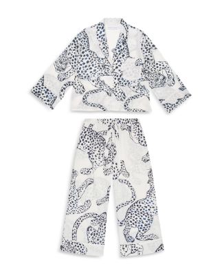 Jag Print Wide Leg Pajama Set