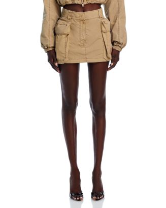 【関税&送料込】Alexander Wang Nylon Cargo Miniskirt Alexander Wang Cargo Mini Skirt | Neutrals | FARFETCH