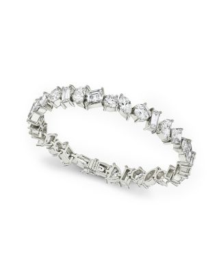  Illuminate Bracelet in 14K White Gold, 19.0ctw Mixed Shaped Lab Grown Diamonds, 7"