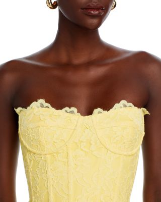 chinese dress ladies Summer To Remember Lace-Up Back Dress Floral Yellow– Selfie Leslie main image 0
