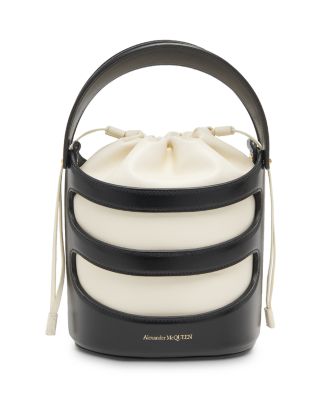 McQueen - The Rise Mini Leather Bucket Bag