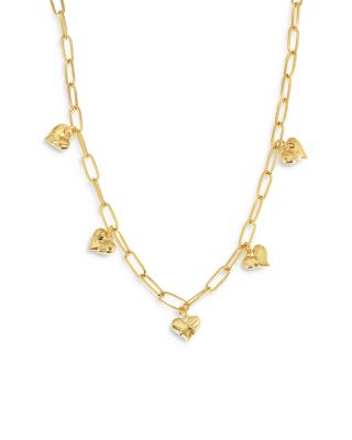 JACKIE MACK DESIGNS - Heart Dangle Charm Necklace, 18-20"