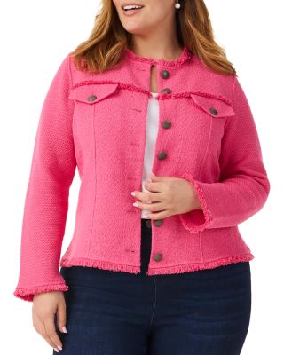 Nic+Zoe Plus Fringe Mix Utility Jacket