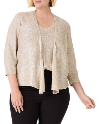 Nic+Zoe Plus Subtle Sparkle Four Way Cardigan