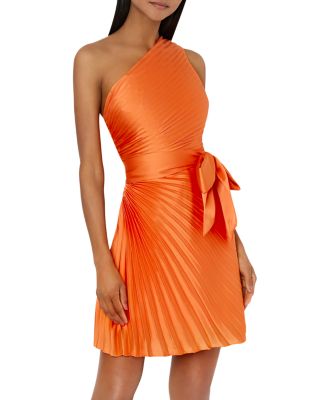 MILLY - Estie Satin Pleated Dress