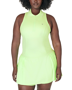 Shop Sweaty Betty Power Match Point Tennis Tank Top In Matcha Green