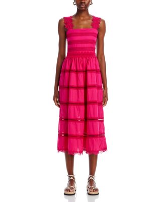 Kate Lace Trim Midi Dress - Exclusive