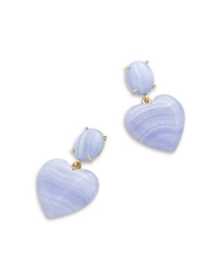 BAUBLEBAR - Juno Sheri Semi Precious Gemstone Heart Drop Earrings