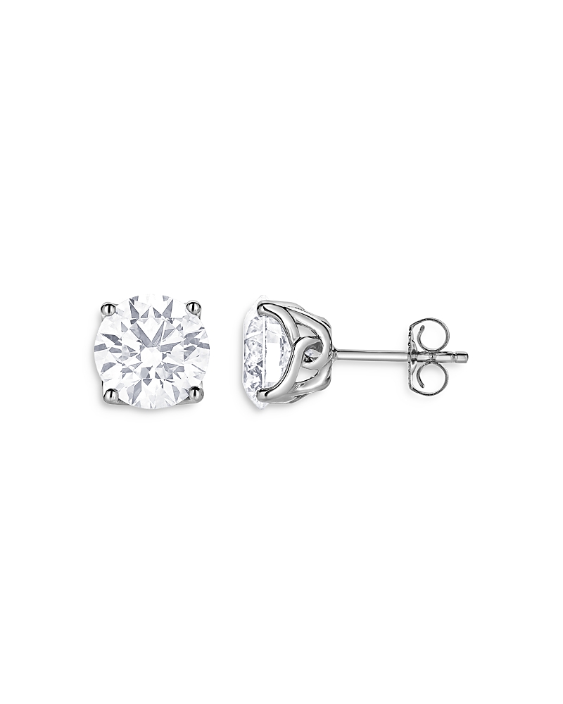 Bloomingdale's Fine Collection Certified Lab Grown Diamond Stud Earrings in 18K White Gold, 3.0 tcw