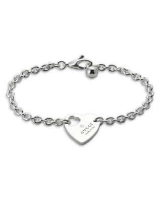 Sterling Silver Trademark Heart Charm Bracelet