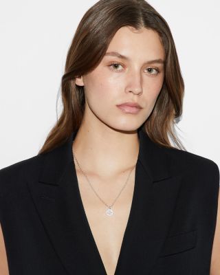 Sterling Silver Interlocking G Pendant Necklace, 17"