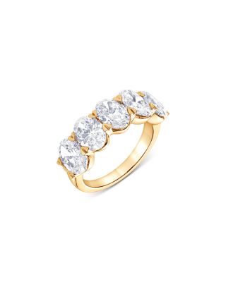 Bloomingdale's Fine Collection - Certified Lab Grown Diamond Oval Band in 18K Yellow Gold, 5.0 ct. t.w.