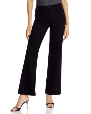 L'AGENCE - Scottie High Rise Wide Leg Jeans in Black