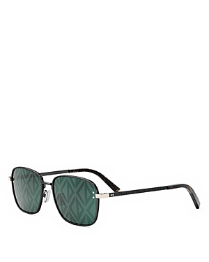 Shop Dior Cd Diamond S4u Geometric Sunglasses, 55mm In Gray/green Mirrored Solid