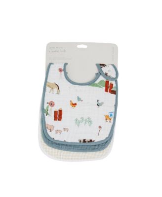 Unisex Cotton Muslin Classic Bib 3 Pack - Baby