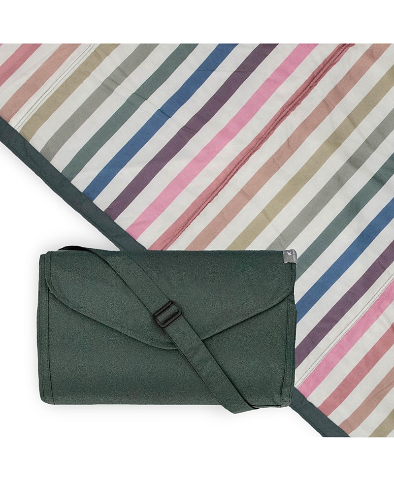 Little Unicorn 5 X 10 Outdoor Blanket In Chroma Rugby Stripe