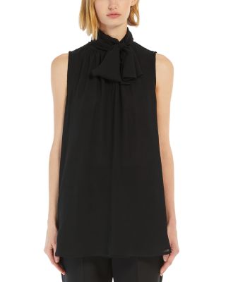 Max Mara - Mela Silk Tie Neck Blouse