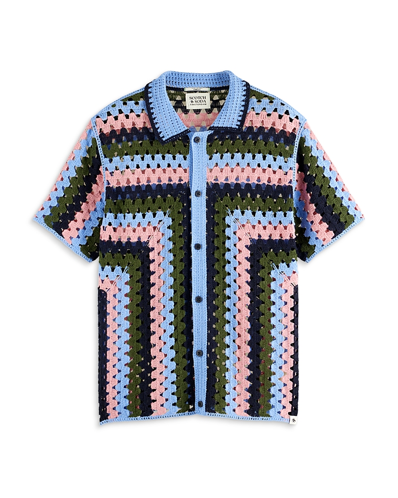Crochet Knitted Polo Shirt