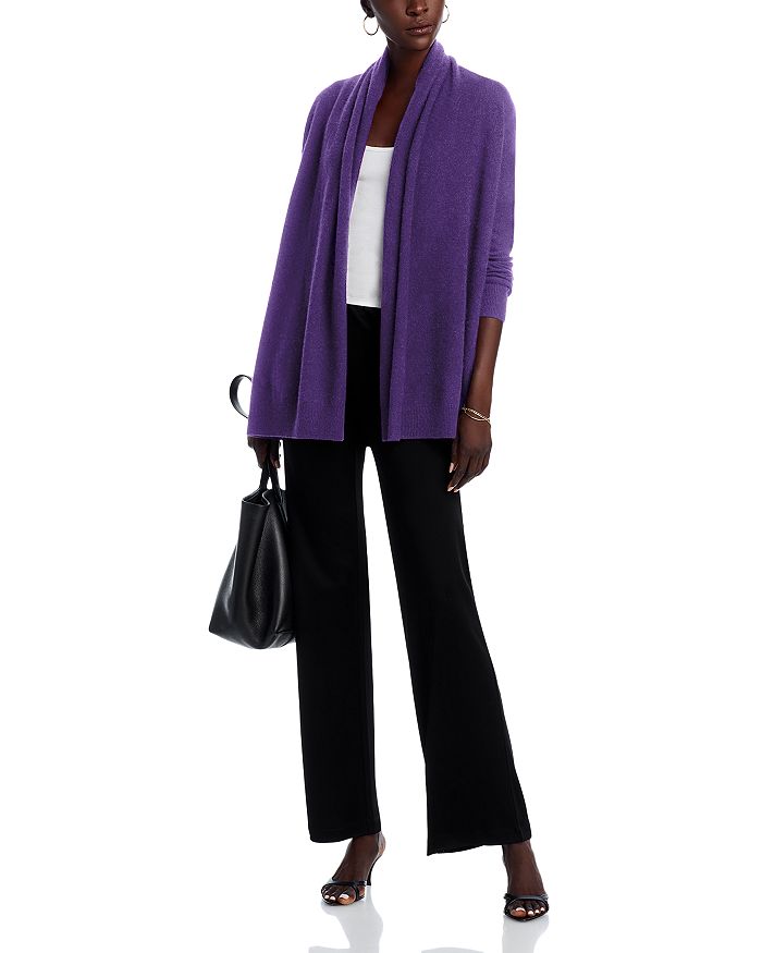 C By Bloomingdale's Cashmere Open-front Cardigan - Exclusive In Blackberry