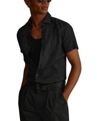 REISS - Holiday Short Sleeve Linen Shirt