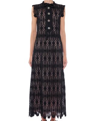 Giambattista Valli - Tie Neck Lace Maxi Dress