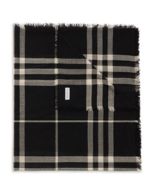 Giant Check Wool Scarf