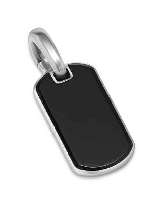 Men's Chevron Tag in Sterling Silver, 21mm