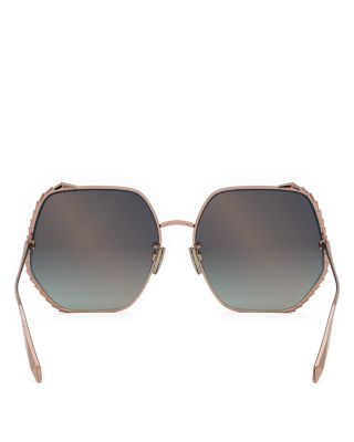 Serpenti Geometric Sunglasses, 60mm