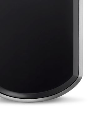 Men's Chevron Tag in Sterling Silver with Black Onyx, 27mm